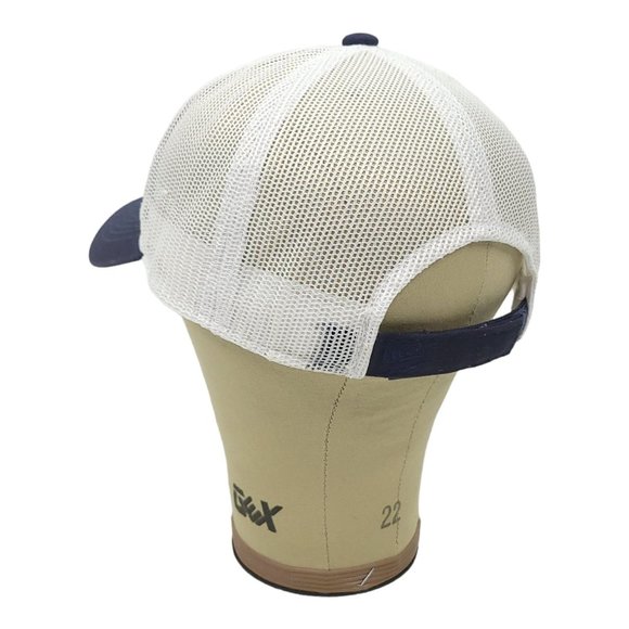 Outdoor Cap Hawkeye Mesh Strapback Cap Trucker Baseball Hat Bird Blue White - Picture 10 of 13